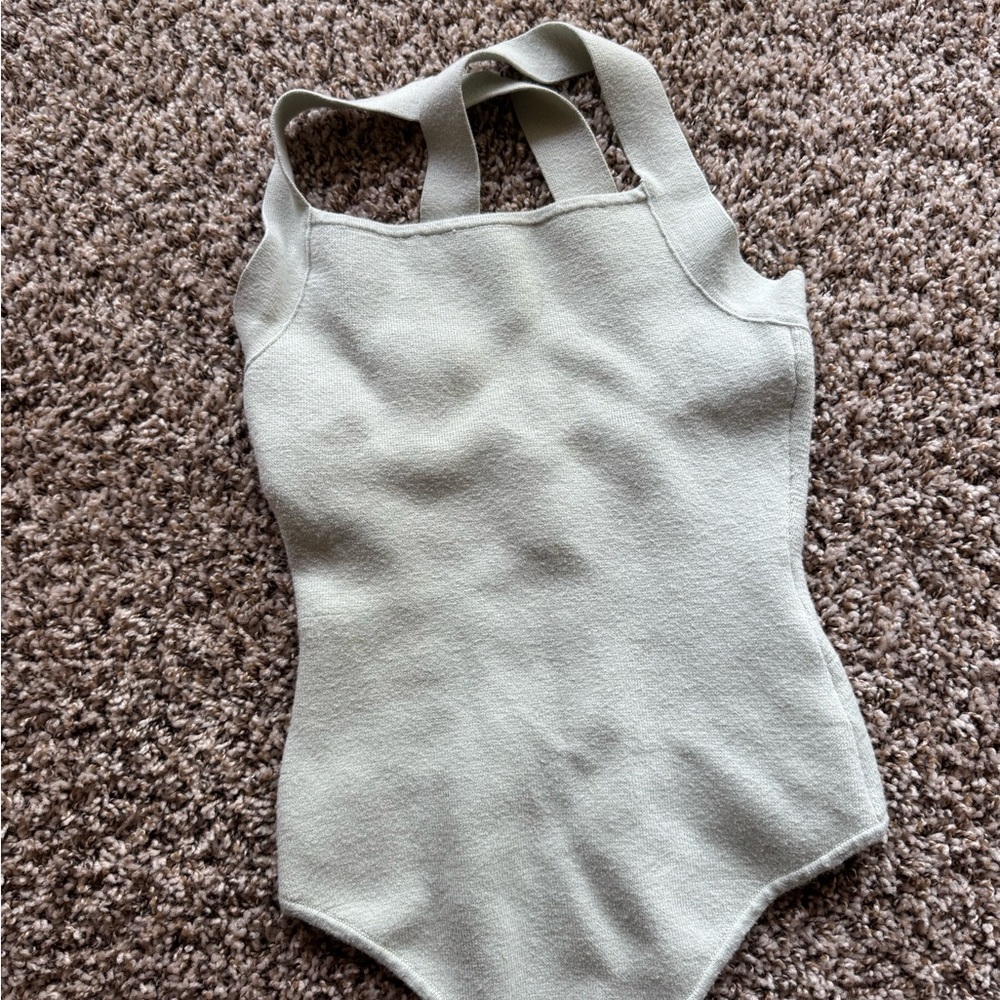 Abercrombie and Fitch Bodysuit in Light Green